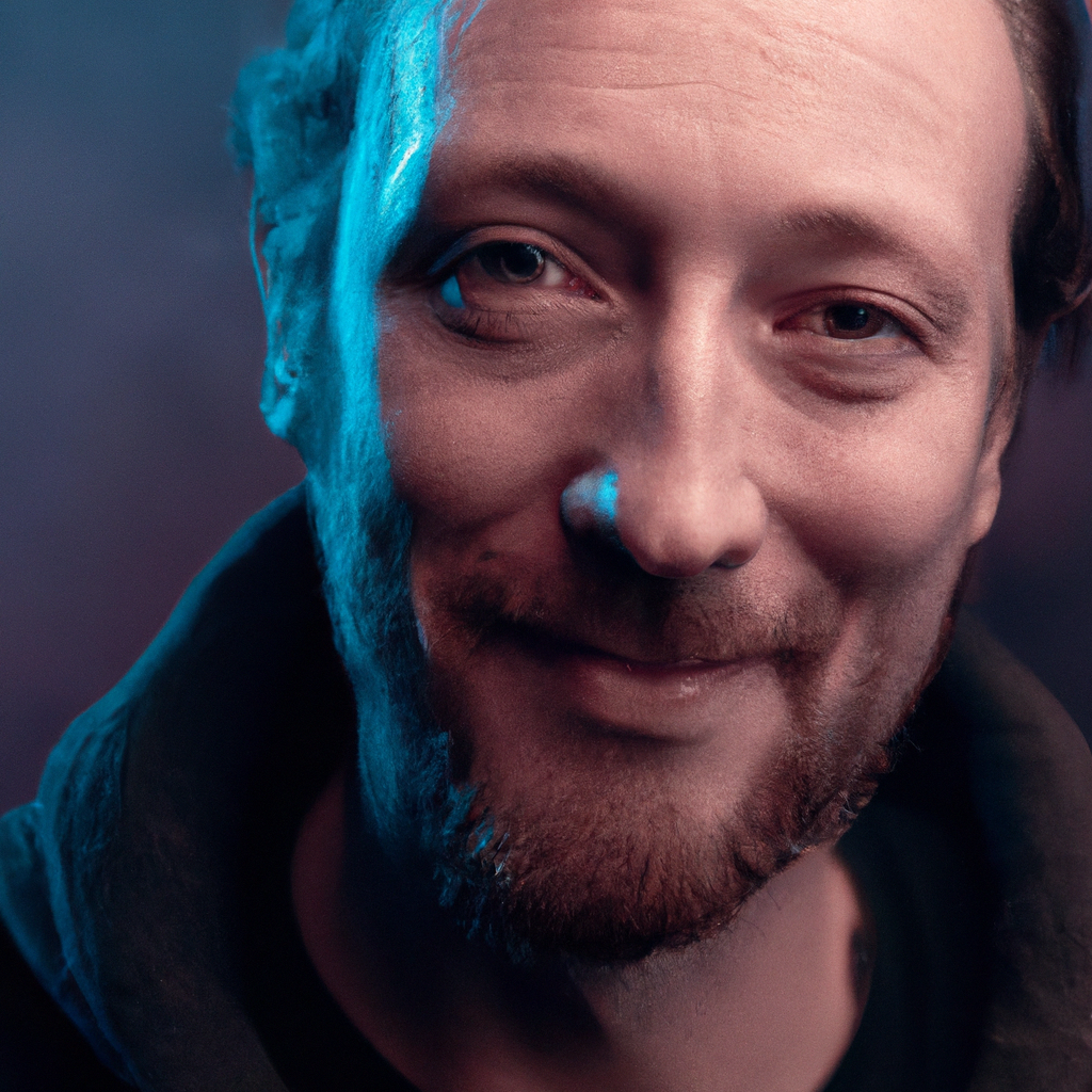 Portrait of co-founder Alex Carr in a softly lit studio